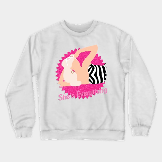 Barbie, She's Everything Crewneck Sweatshirt by LUCYFERCHRIST